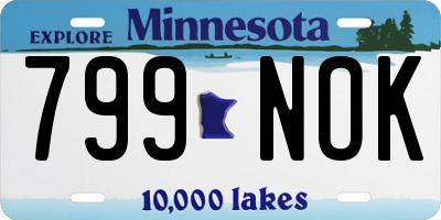 MN license plate 799NOK