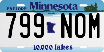 MN license plate 799NOM