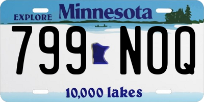 MN license plate 799NOQ