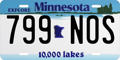 MN license plate 799NOS