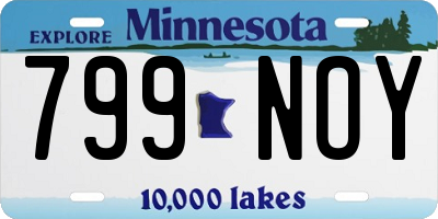 MN license plate 799NOY