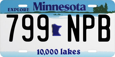 MN license plate 799NPB