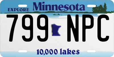 MN license plate 799NPC