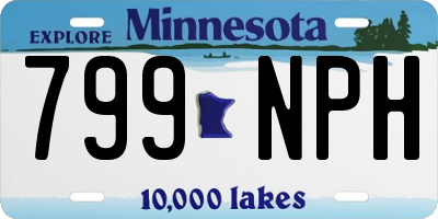 MN license plate 799NPH