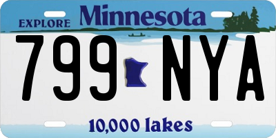 MN license plate 799NYA