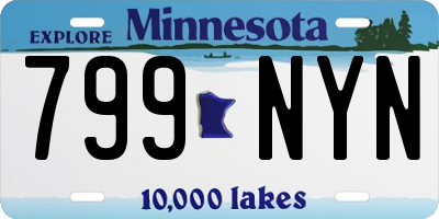 MN license plate 799NYN