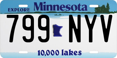 MN license plate 799NYV