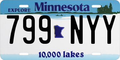 MN license plate 799NYY