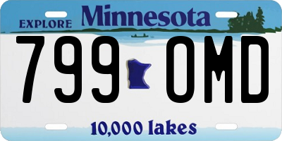 MN license plate 799OMD
