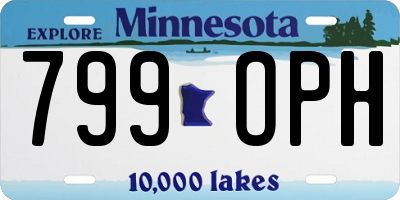 MN license plate 799OPH