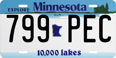 MN license plate 799PEC
