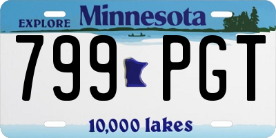 MN license plate 799PGT