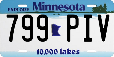 MN license plate 799PIV