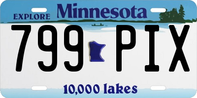 MN license plate 799PIX