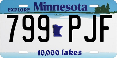 MN license plate 799PJF