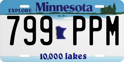 MN license plate 799PPM