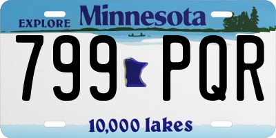 MN license plate 799PQR