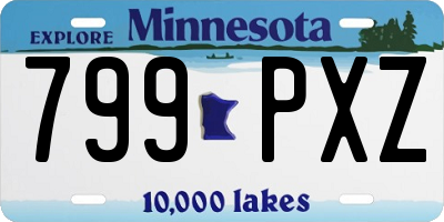MN license plate 799PXZ