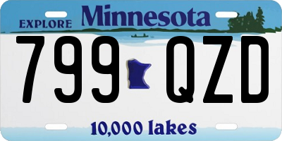 MN license plate 799QZD