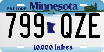 MN license plate 799QZE