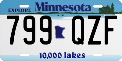 MN license plate 799QZF