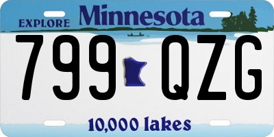 MN license plate 799QZG