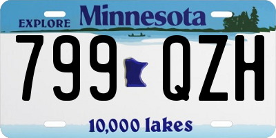 MN license plate 799QZH