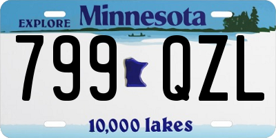 MN license plate 799QZL