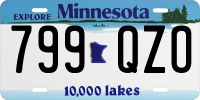 MN license plate 799QZO