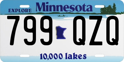 MN license plate 799QZQ