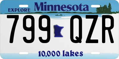 MN license plate 799QZR