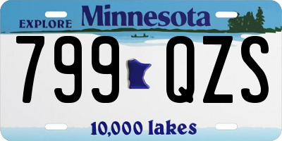 MN license plate 799QZS
