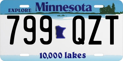 MN license plate 799QZT