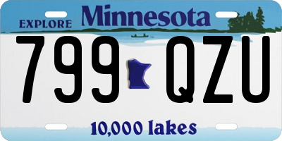 MN license plate 799QZU