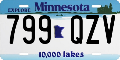 MN license plate 799QZV