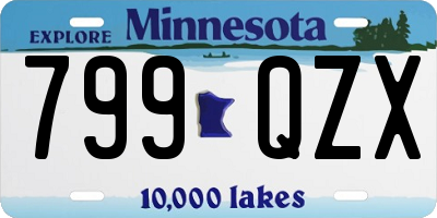 MN license plate 799QZX