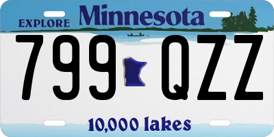 MN license plate 799QZZ