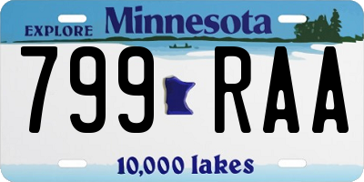 MN license plate 799RAA