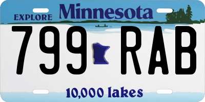 MN license plate 799RAB