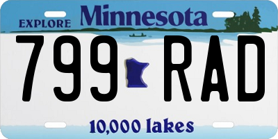 MN license plate 799RAD