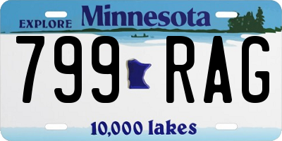 MN license plate 799RAG
