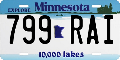 MN license plate 799RAI