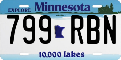 MN license plate 799RBN
