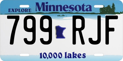 MN license plate 799RJF