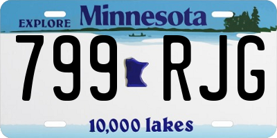 MN license plate 799RJG
