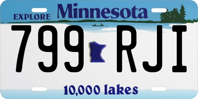 MN license plate 799RJI