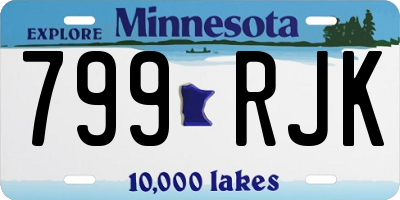 MN license plate 799RJK