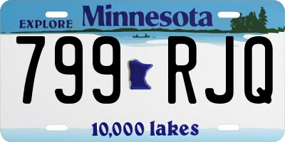 MN license plate 799RJQ