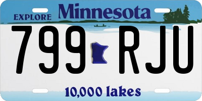 MN license plate 799RJU