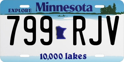 MN license plate 799RJV